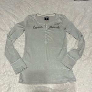 NWOT love pink silver sparkle nightgown